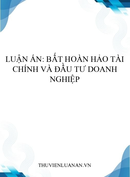 Luận án: Bất Hoàn Hảo Tài Chính và Đầu Tư Doanh Nghiệp