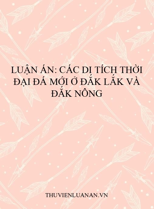 Luận án: Các di tích thời đại Đá mới ở Đắk Lắk và Đắk Nông