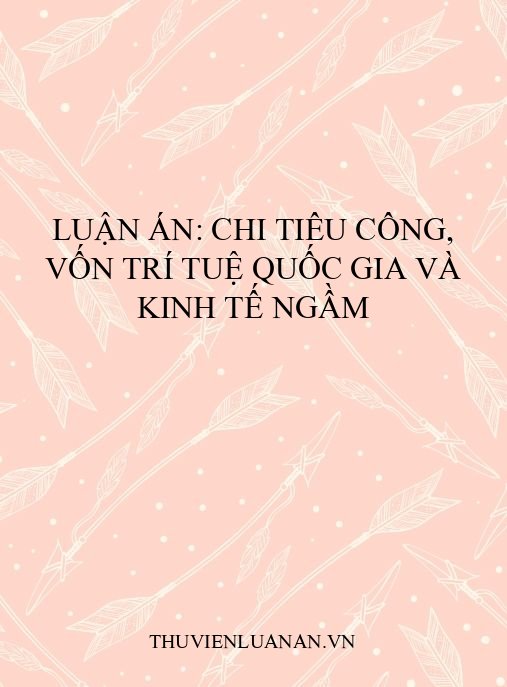 Luận án: Chi Tiêu Công, Vốn Trí Tuệ Quốc Gia Và Kinh Tế Ngầm