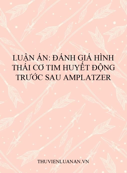 Luận án: Đánh giá hình thái cơ tim huyết động trước sau Amplatzer