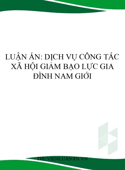 Luận án: Dịch vụ Công tác xã hội giảm bạo lực gia đình nam giới