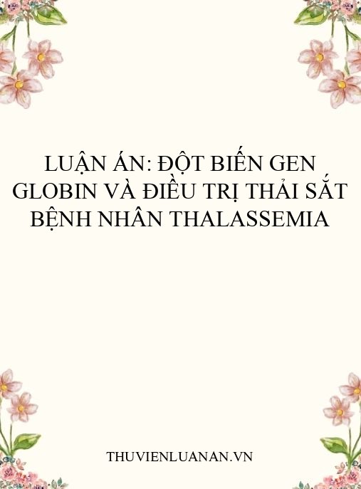 Luận án: Đột biến gen globin và điều trị thải sắt bệnh nhân thalassemia