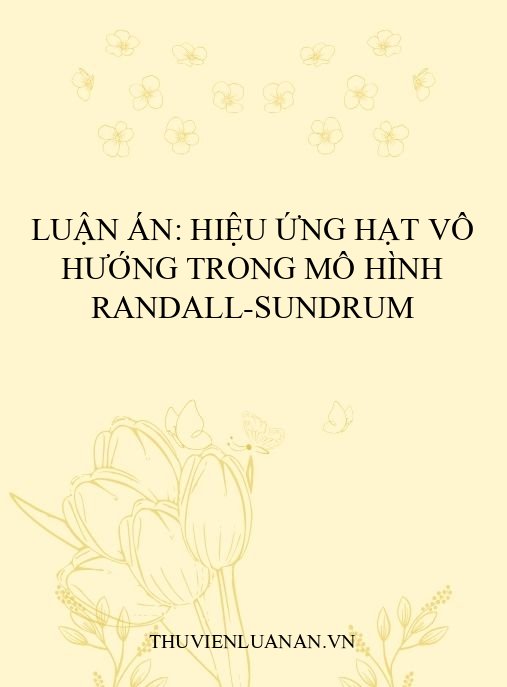 Luận án: Hiệu ứng hạt vô hướng trong mô hình Randall-Sundrum