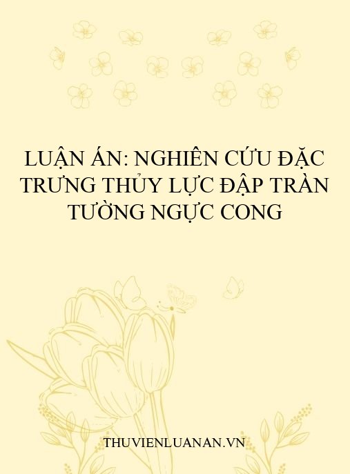 Luận án: Nghiên cứu đặc trưng thủy lực đập tràn tường ngực cong