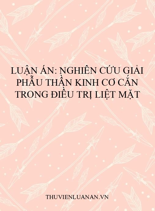 Luận án: Nghiên cứu giải phẫu thần kinh cơ cắn trong điều trị liệt mặt