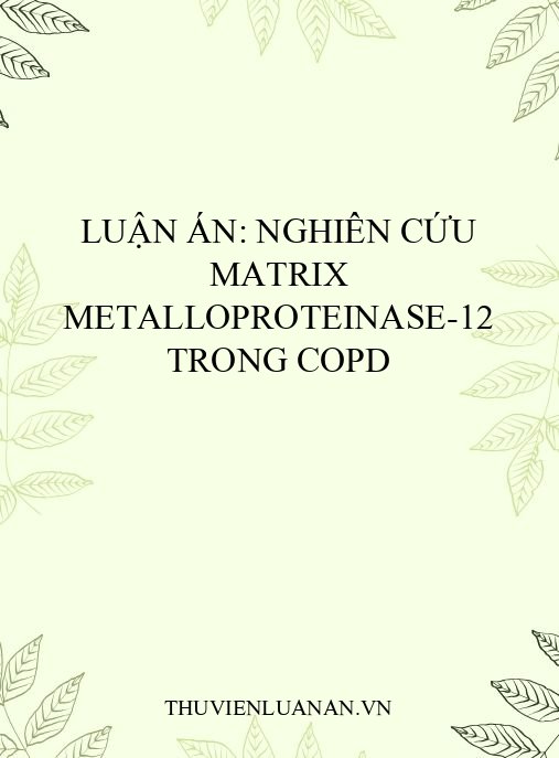 Luận án: Nghiên cứu Matrix Metalloproteinase-12 trong COPD