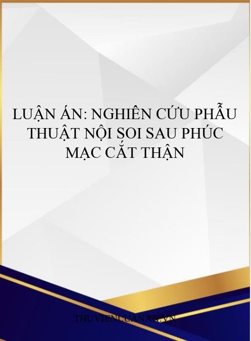 Luận án: Nghiên cứu phẫu thuật nội soi sau phúc mạc cắt thận