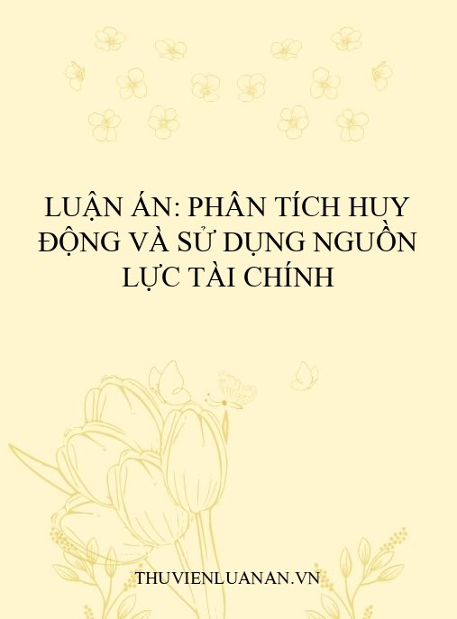 Luận án: Phân tích huy động và sử dụng nguồn lực tài chính