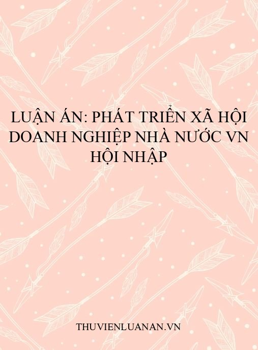Luận án: Phát triển xã hội doanh nghiệp nhà nước VN hội nhập