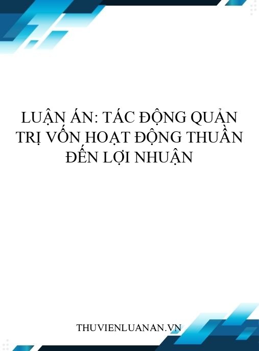 Luận án: Tác động quản trị vốn hoạt động thuần đến lợi nhuận