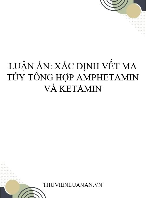 Luận án: Xác định vết ma túy tổng hợp amphetamin và ketamin